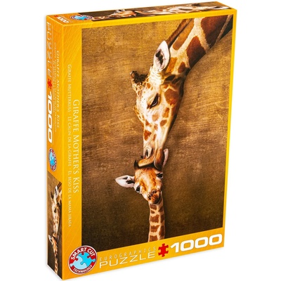 EUROGRAPHICS Пъзел Eurographics от 1000 части - Целувката на майката жираф (60000301)