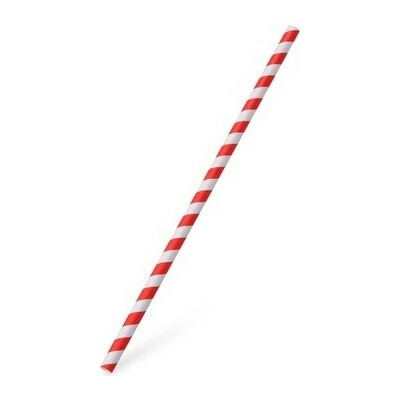 Gastro Bio nature Jumbo 40701 papierová slamka 25 cm priemer 8 mm červená špirála 100 ks