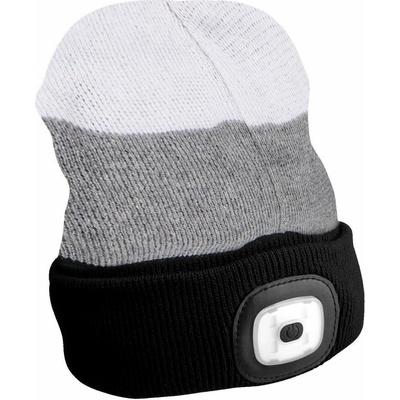 Sixtol Čiapka s čelovkou 45 lm, USB, uni, čiernobiela