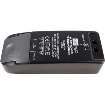 Dekolight KapegoLED napájení Ultra 70 konstantní napětí 0-6,0 A IP20 stmívatelné 12V AC 0-70,00 W 180515