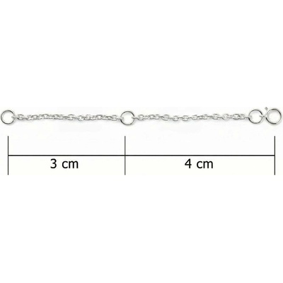 Fantasy Šperky Prodlužovací stříbrný řetízek 7 cm P3559