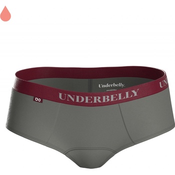 Underbelly menstruační kalhotky LOWEE šedá bordó z polyamidu Pro velmi slabou menstruaci