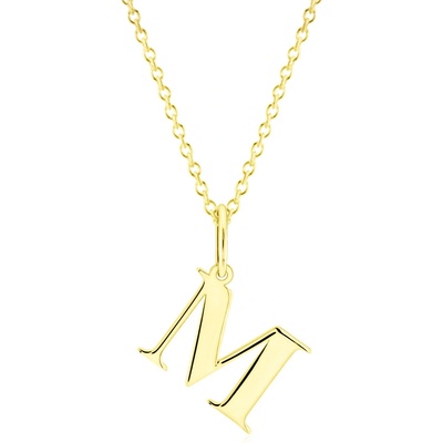 Gemmax Zlatý řetízek s písmenem „M“ GUSYN-43341-36261