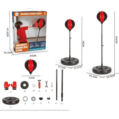 Mamido Dětský boxovací set rukavice a boxovací hruška 78 - 105 cm – Zboží Živě