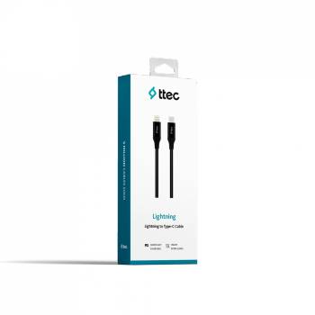 Image 1 of Ttec Кабел ttec Type-C - Lightning Fast Charging Cable 150cm - Черен