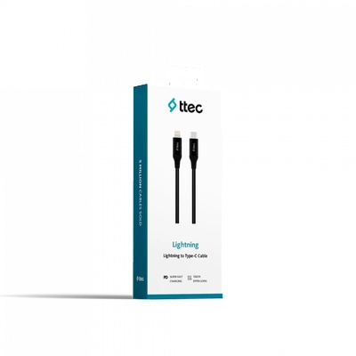 Ttec Кабел ttec Type-C - Lightning Fast Charging Cable 150cm - Черен
