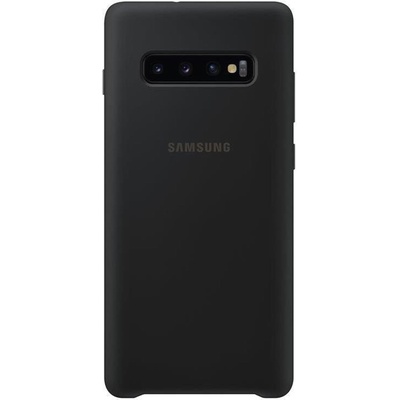 Samsung Оригинален Силиконов Калъф за Samsung S10 Silicone Cover Case EF-PG973TBEGWW, Черен (EF-PG973TBEGWW)