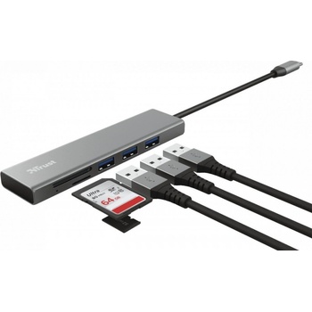 Trust Halyx Aluminium USB-C to 4-Port USB-A 3.2 Hub 24191