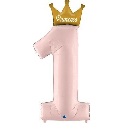 GRABO Číslice 1 princezná 40" 102 cm fóliový balónik nafukovací