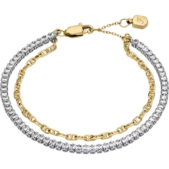 Fossil Dvojitý bicolor náramek Heritage D-Link JA7281998