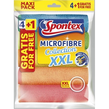 Spontex Microfibre Collection XXL viacúčelová utierka z mikrovlákna 36 x 38 cm 5 ks