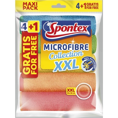 Spontex Microfibre Collection XXL viacúčelová utierka z mikrovlákna 36 x 38 cm 5 ks