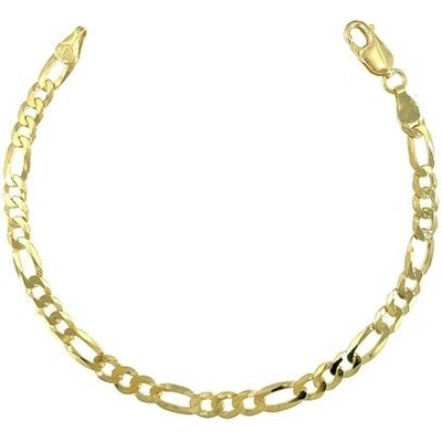 INFINITYSILVER Strieborný náramok figaro pozlátený 1002120G21