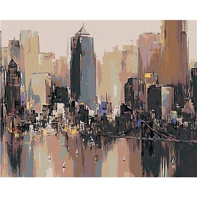 zuty Malování podle čísel Věžáky velkoměsta 50 x 40 cm vypnuté plátno na rám