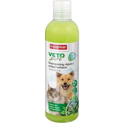 Beaphar Veto Pure shampoo - Репелентен шампоан за израснали кучета и котки против бълхи с маргоза и лавандула 250 мл