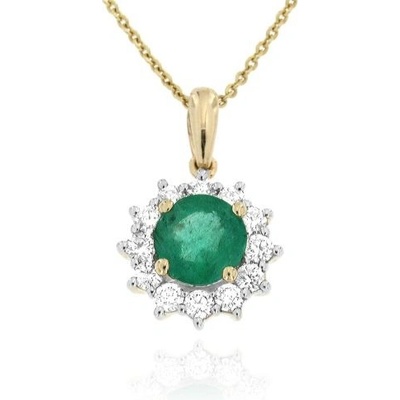 Zlatnictví U Kostela Diamantový přívěs se smaragdem 5744zž