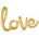 Amscan Фолиев балон надпис "love" златен