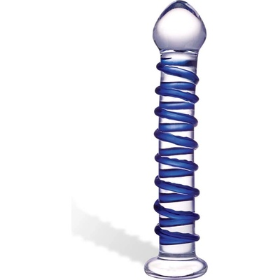 Gläs Blue Spiral Glass