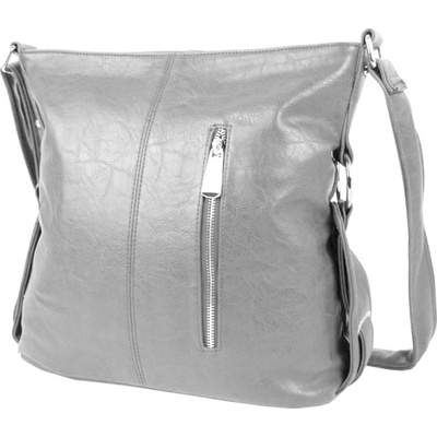 Světle moderní crossbody dámská kabelka 67-MH šedá