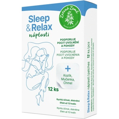 Sleep & Relax náplasti – CBD, kozlík, mučenka a chmel, 12 ks