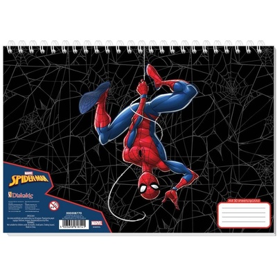 Diakakis Скицник със спирала А4, 30л, Spiderman (30204-А-SPIDERMAN2)