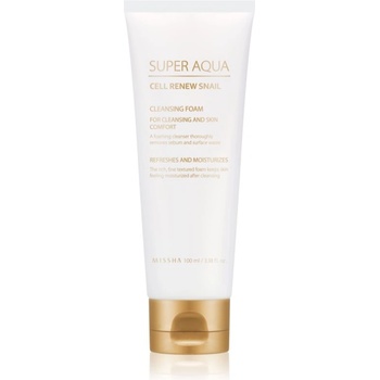 Missha Super Aqua Cell Renew Snail почистваща пяна с екстракт от охлюв 100ml