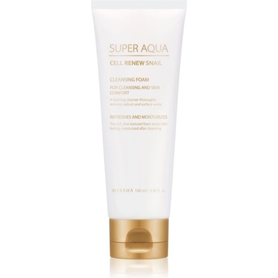 Missha Super Aqua Cell Renew Snail почистваща пяна с екстракт от охлюв 100ml