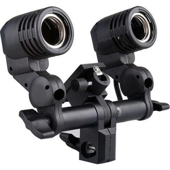 Visico Двойна Стойка за студийна лампа, фасунга държач за дифузен чадър