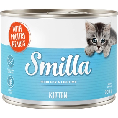 Smilla Kitten hydinové srdiečka 6 x 200 g