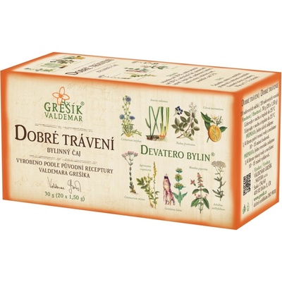 Grešík dobré trávení bylinný porcovaný čaj 20 x 1,5 g