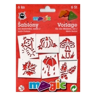 Magic šablony papírové 6 ks sada J PODZIM