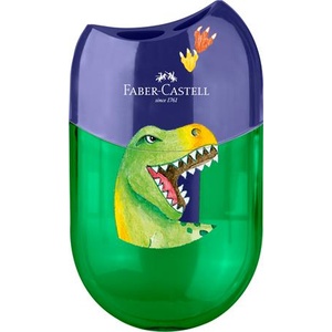 Faber-Castell Стенд за заточване, с две дупки, с резервоар, faber-castell, динозавър 183552 (183552)
