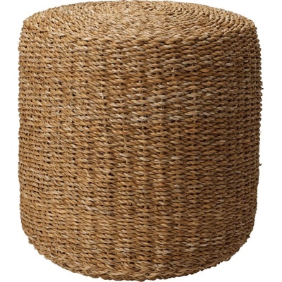 vidaXL Home&Styling Kulatý puf Natural Mořská tráva 40x38