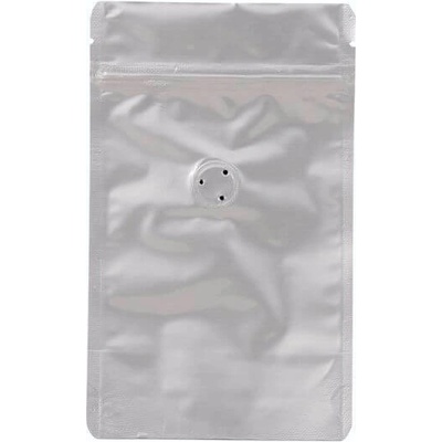 Doypack sáček s ventilem, 110*185 mm, 75 g, ALU lesklý, 10 ks