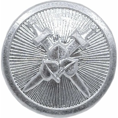 Gombík so znakom SK (meče a lístky) 15mm STRIEBORNÝ