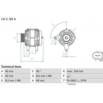 Generátor BOSCH 0 986 041 230