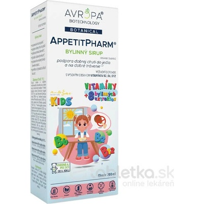 Avropa AppetitPharm KIDS bylinný sirup 200 ml