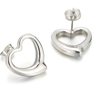 HARAHU Обеци Simple Heart - Сребърен KP21635