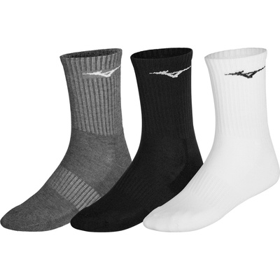 Mizuno Training 3 Pack Socks 32GX2505Z99 white black melange