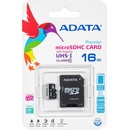 ADATA microSDHC 16GB class 10 + adapter AUSDH16GUICL10-RA1