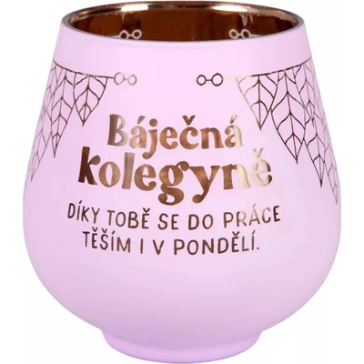 Albi Zrcadlový svícen - Báječná kolegyně - fialová – Zboží Dáma