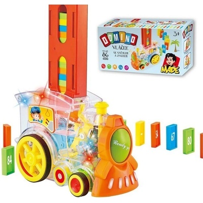 Made Lokomotíva domino 86 ks, so svetlom, na batérie