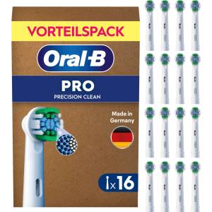 Oral-B Replacement Brush Heads PRO Precision Clean, White, 16 Pieces - 8006530035743 - boombuy