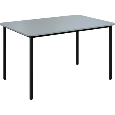 JSBR 130 N jídelní stůl kovová podnož černá deska 18 mm 1300 x 900 mm šedá