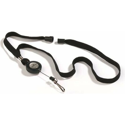 Snúrka na krk DURABLE Závesný remienok 10 mm s kotúčom 10 ks