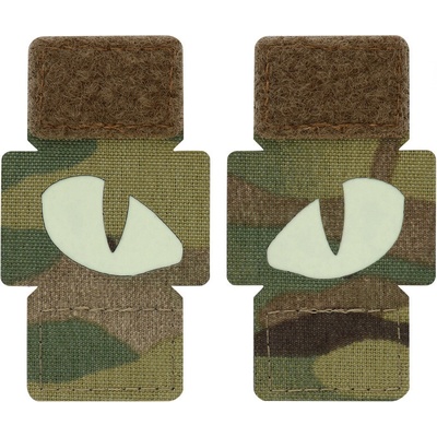 Nášivka M-Tac Tiger Eyes Laser Cut 2 ks - multicam-biela