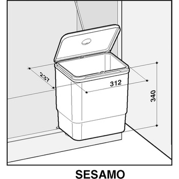 Sinks Sesamo 45 16 l