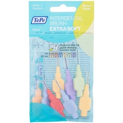 TePe Extra Soft Mixed Pack много фини междузъбни четки 8 бр