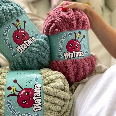 Natana Cherry Dream XL chunky vlna na ručné pletenie 300g 29m