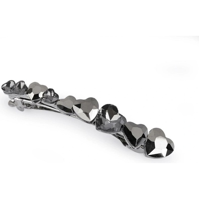 Stoklasa Francouzská spona do vlasů srdce Balení: 1 ks, Varianta: 2 black diamond 2 black diamond